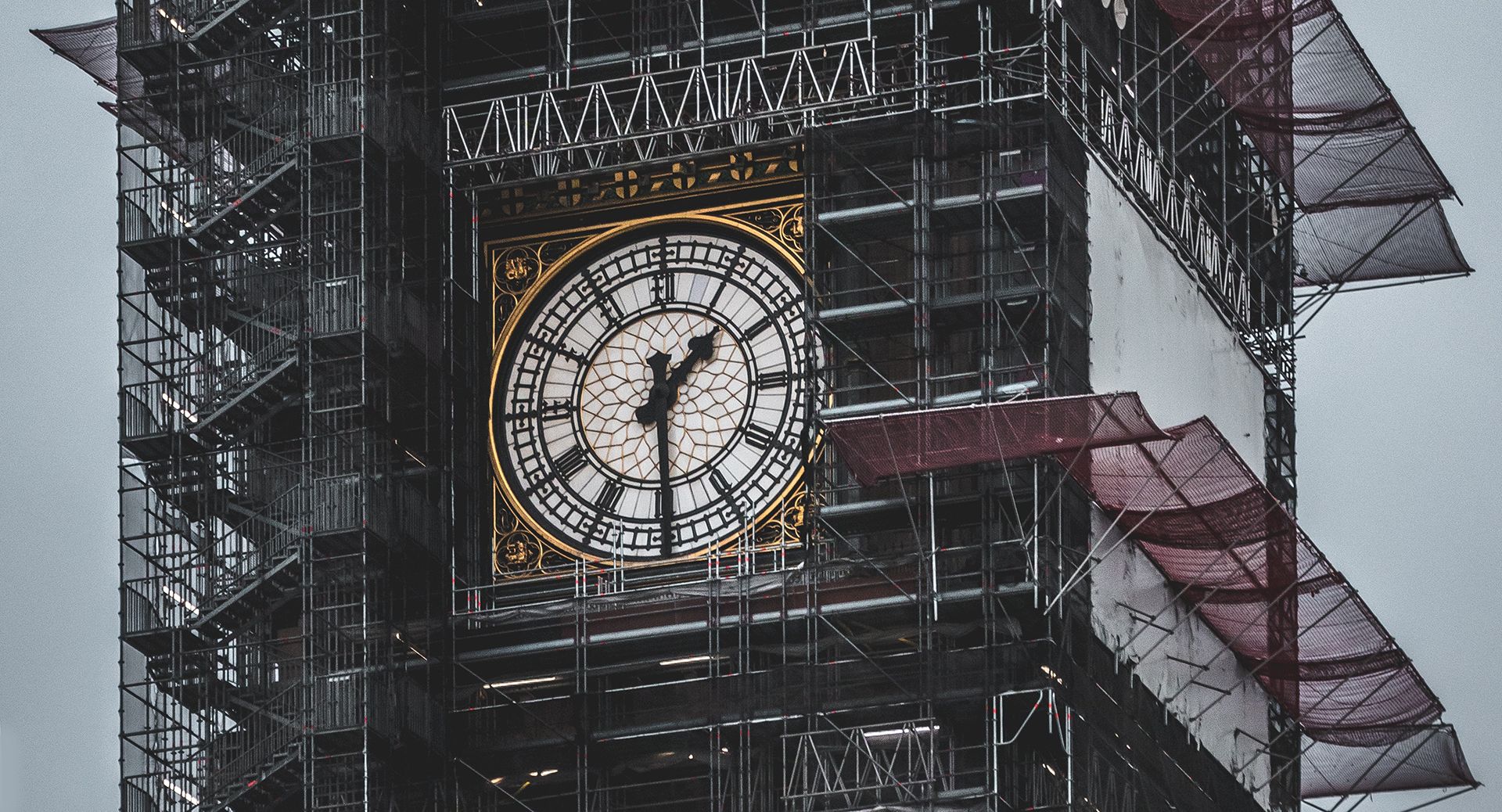 Big Ben being restored.